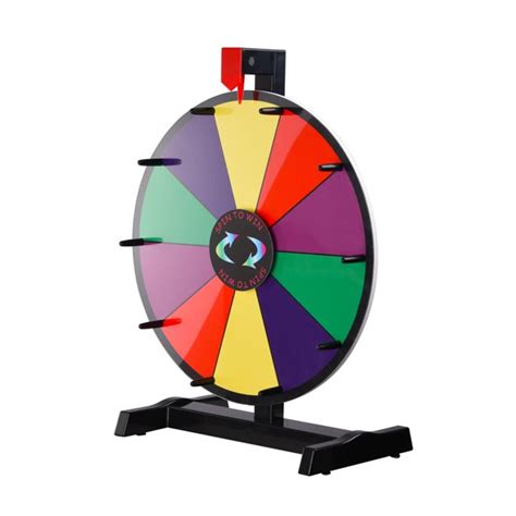 Winspin 15 Color Prize Wheel 10 Slots Tabletop Spinning Dry Erase