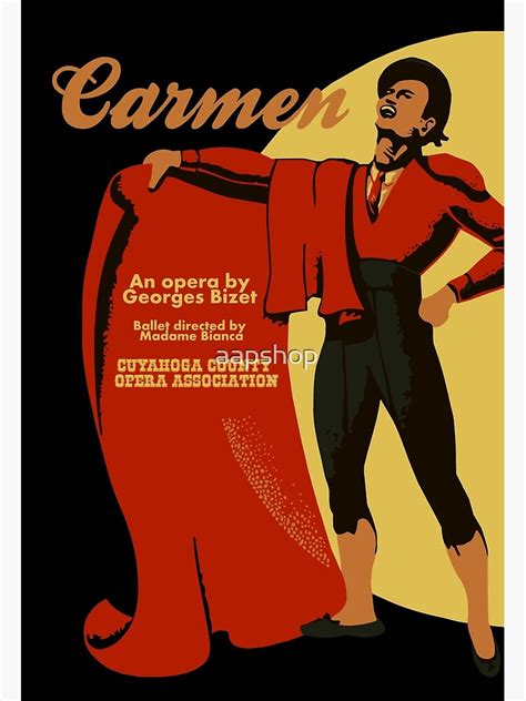 Retro Vintage Art Carmen Opera Toreador Poster By Aapshop Redbubble