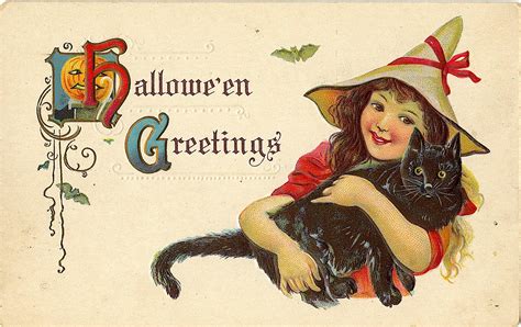 Lot Antique Vintage Postcard Halloween