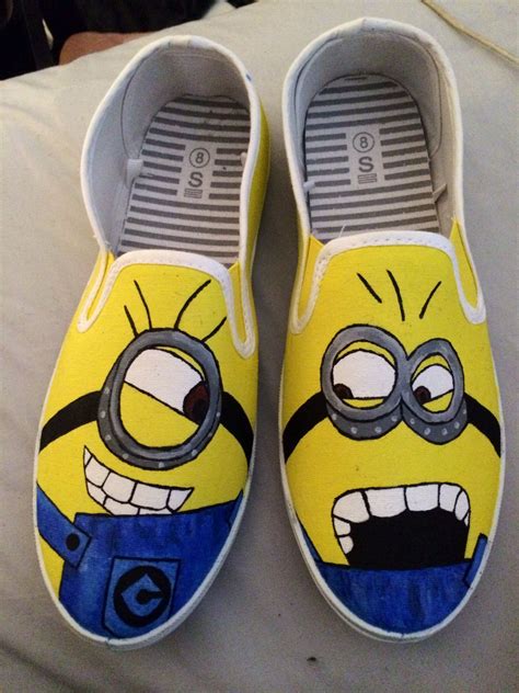 Handmade Shoes Painted Minions Despicable Me Shoe Makeover Shoes Painted Handmade Shoes