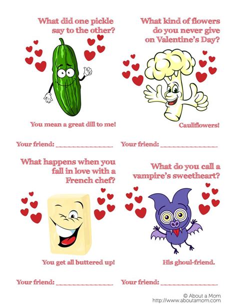 Quick jokes to get anyone laughing. Printable Funny Valentine's Day Cards - About A Mom ...