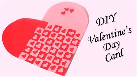 Handmade Valentines Day Card Heart Shaped Diy Valentine Card Youtube