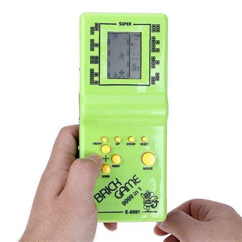 Mini Brick Game Tetris Children Handheld Game Console Portable Lcd