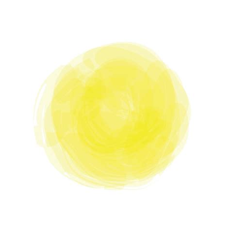 Artistic Watercolor Vector Circle Splash Yellow Color Bright Sun
