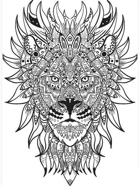 Mandala Lion Coloring Page Sheet 11 Download Print Now