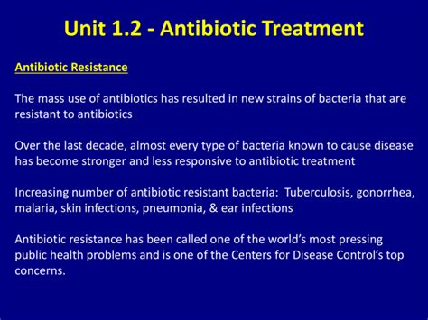Unit 12 Antibiotic Treatment