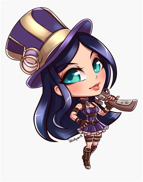 Caitlyn League Of Legends Chibi Hd Png Download Kindpng