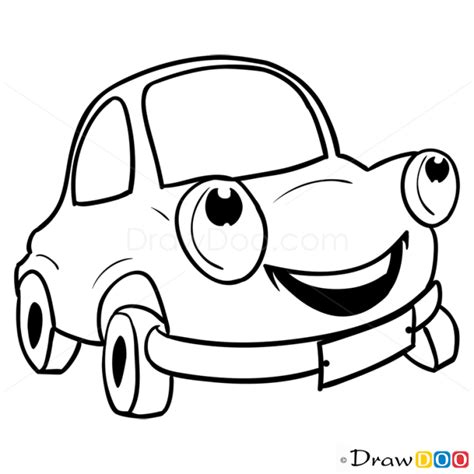 How To Draw Happy Car Cartoon Cars