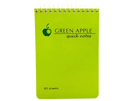 Green Apple Quick Notes Notebook G0380 Oe 80lvs 89x127mm Office