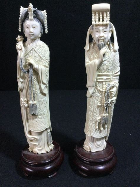 Sold Price Vintage Ivory Statues Invalid Date Edt