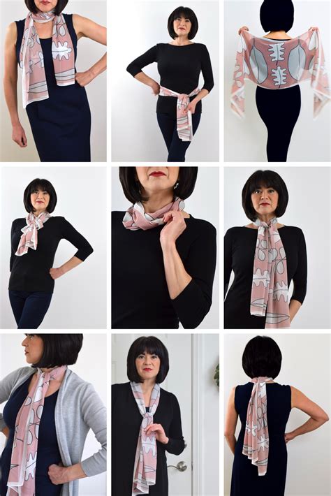 How To Tie An Oblong Silk Scarf Ways To Tie Scarves Scarf Styles