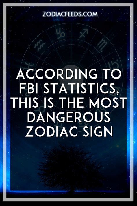 According To Fbi Statistics This Is The Most Dangerous Zodiac Sign Zodiac Signs Zodiac Love