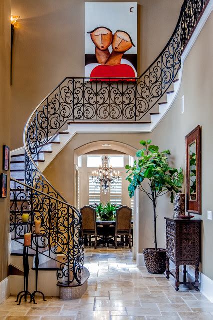 Custom Home Interiors Mediterranean Staircase Jacksonville By J