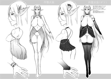 Usagi Nagomu Elieen Usaginagomu Concept Art 1girl Ass Blonde