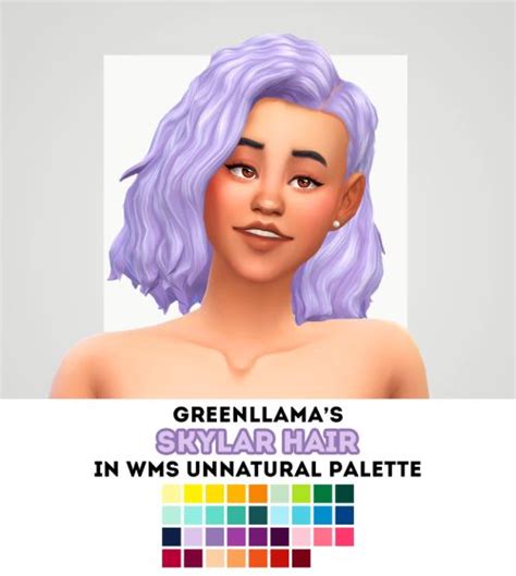 Greenllamas Skylar Hair In Wms Unnatural Palette