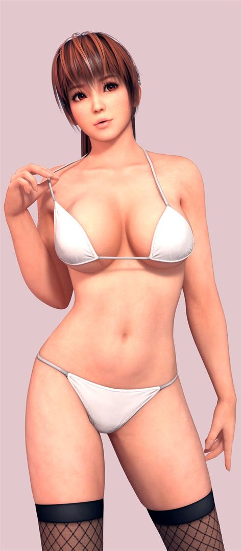 Kasumi Dead Or Alive Series 3d Render By Chrissy Tee Bikinis White Bikini Nice Bikinis