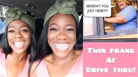 Seeing Double At Drive Thru Twin Prank Funny Reaction Youtube