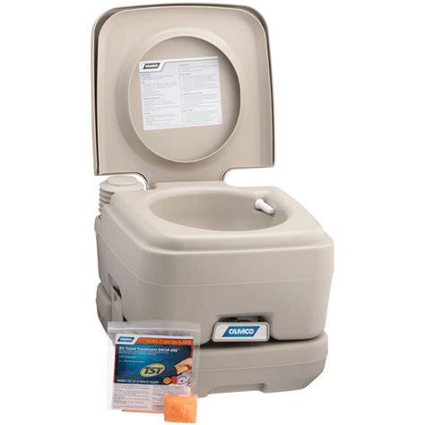 Camco 26 Gallon Portable Travel Toilet Designed For Camping Rv