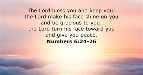 10 humble yourselves in the sight of the lord, and he shall lift you up. Numbers 6:24-26 - Bible verse of the day - DailyVerses.net