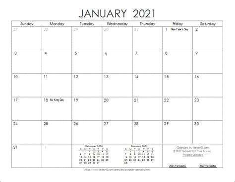 Microsoft Word Calendar Template 2021 Monthly Free Printable Calendar