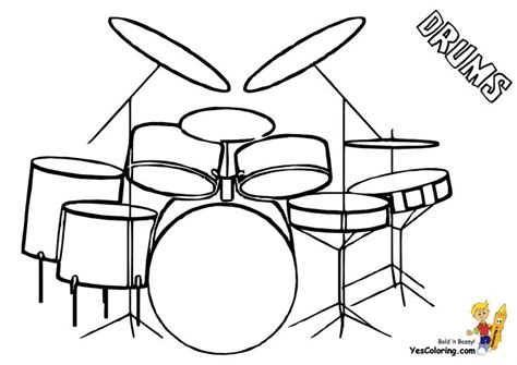 Majestic Musical Drums Coloring Drums Free Percussion Drum