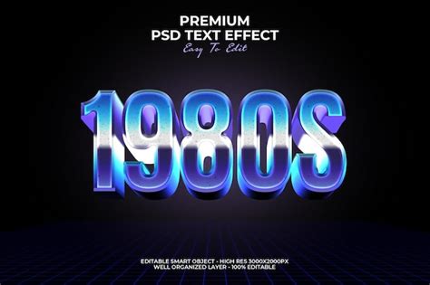 Premium Psd Retro 80s Text Effect