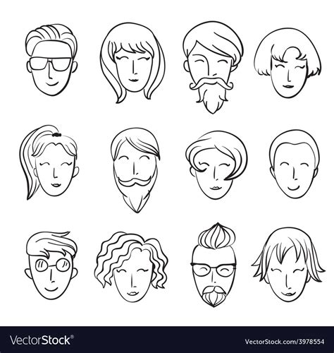 Cartoon People Characters Design Royalty Free Vector Image