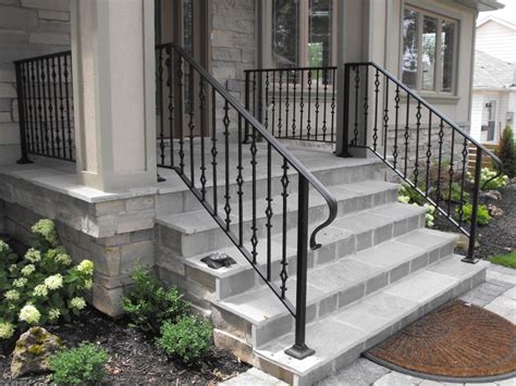 Homeadvisor's iron railing cost guide provides average prices per foot for materials and installation of wrought iron railings, spindles and balusters. Image result for front stairs | Railings outdoor, Wrought iron porch railings, Outdoor stair railing