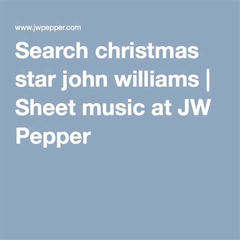 Search Christmas Star John Williams Christmas Star Sheet Music