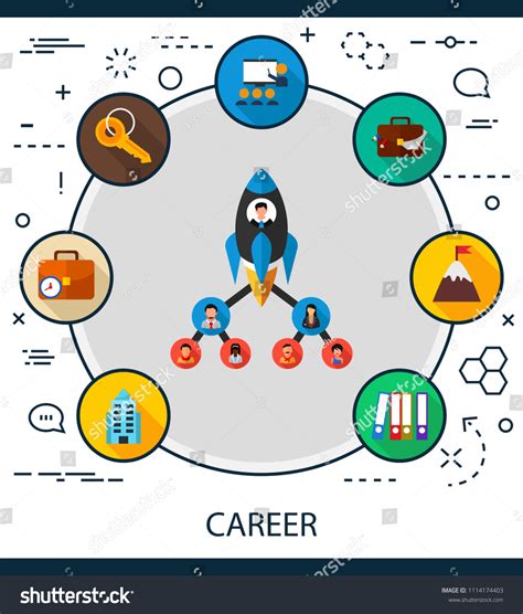 Career Flat Icons Concept Vector Illustration Stock Vector Royalty