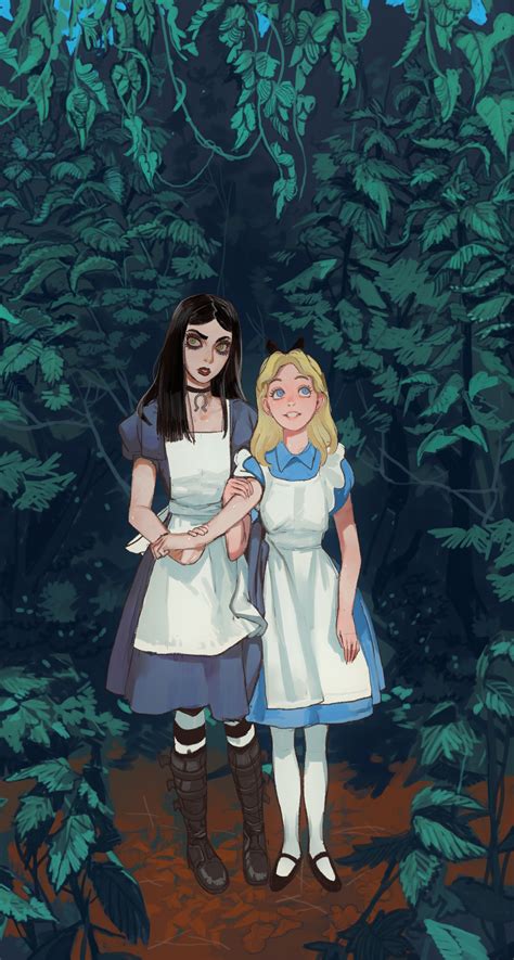 Alice And Alice Liddell Alice In Wonderland And 1 More Drawn By