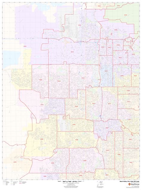 West Valley City Utah Zip Code Map