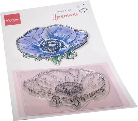 Marianne Design Clear Stamp And Die Set Tinys Anemone