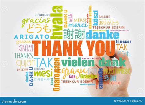 Thank You Word Cloud In All Languages Stock Image Image Of Pattern