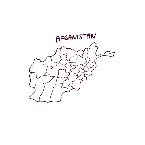 Premium Vector Hand Drawn Doodle Map Of Afghanistan Vector Illustration
