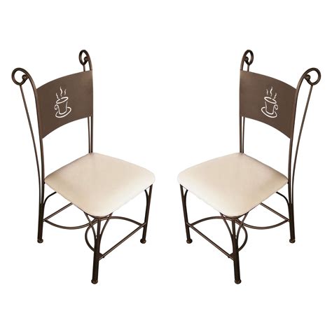 Les Tendances  Chaise de cuisine en fer forgé bronze Coffee