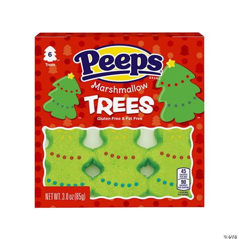Peeps Marshmallow Christmas Trees 6 Pc Oriental Trading