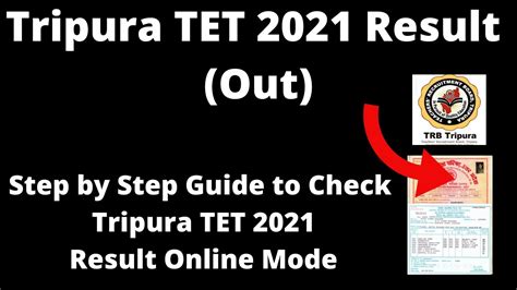 Tripura Tet Result Out How To Check Officially Tripura Tet