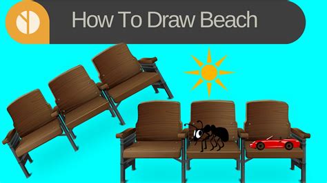 How To Draw A Beach Chair Simple Easy Beach Chair Drawing Step By