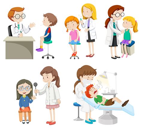 Royalty Free Female Doctor With Patient Clip Art Vector