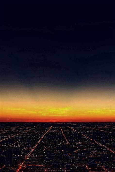 Night Sky Flying Sunset City Iphone 4s Wallpapers Free Download
