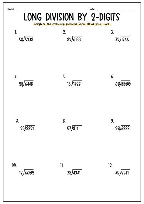 Math Worksheets Grade 5 Division Robert Armstrongs English Worksheets