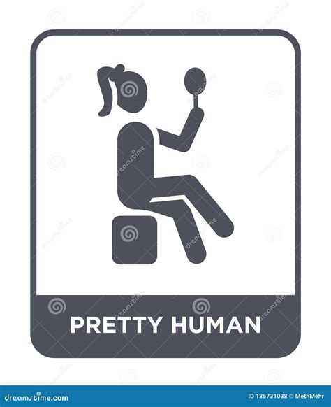 Pretty Human Icon In Trendy Design Style Pretty Human Icon Isolated On