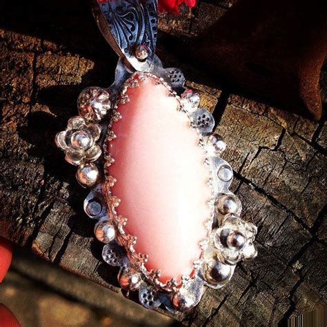 Pink Opal Pendant Sterling Silver Gorgeous Etsy Opal Pendants