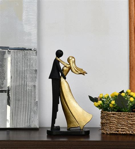 Buy Ballroom Dancing Couple Black And Gold Polyresin Showpiece At 11 Off