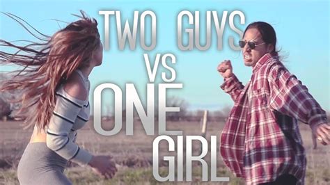 2 Men Vs 1 Girl Fight Scene Youtube