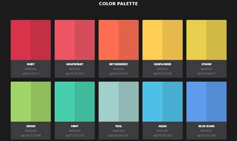 16 Css Color Palettes Csshint A Designer Hub
