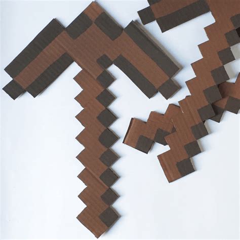 How To Make A Diy Minecraft Pickaxe Out Of Cardboard Twitchetts