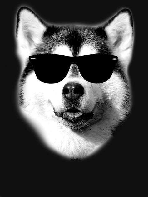 Cool Siberian Husky With Sunglasses T Shirt By Clineproducts Redbubble