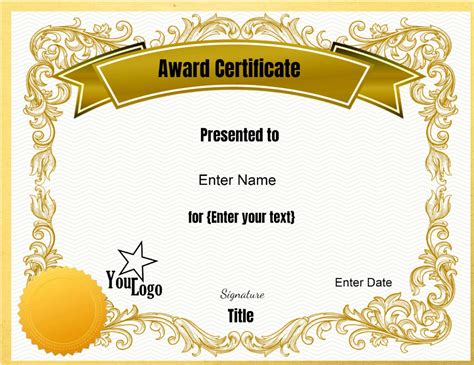 Free Editable Certificate Template Customize Online Print At Home With